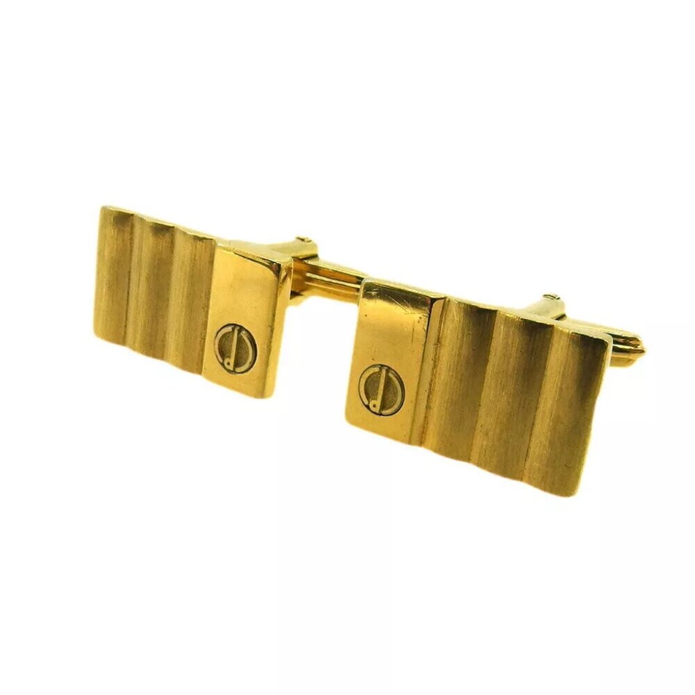 dunhill cuff d mark Gold Hardware Authentic Used